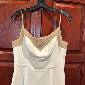 Black Halo Below the knee white dress